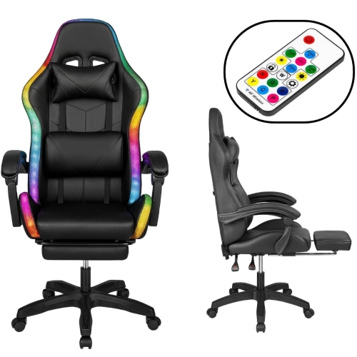 Оригінал Крісло комп'ютерне ProGame з RGB підсвіткою GX-150 підставка для ніг, для геймерів