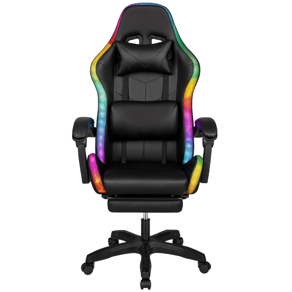 Оригінал Крісло комп'ютерне ProGame з RGB підсвіткою GX-150 підставка для ніг, для геймерів