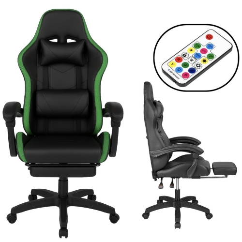 Оригінал Геймерське крісло ProGame, RGB підсвітка, підніжка, ігрове комп'ютерне GX-150