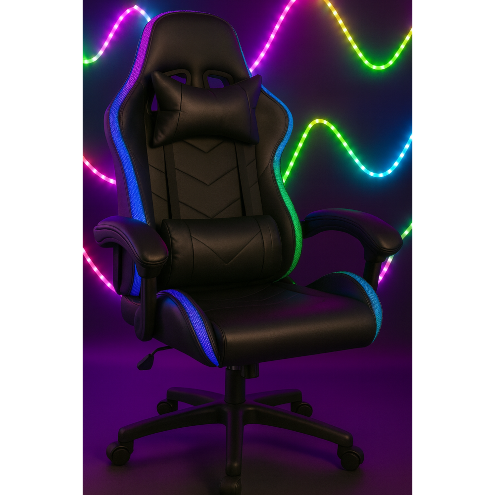 Крісло геймерське ProGame з RGB підсвіткою GX-150 комп'ютерне ігрове