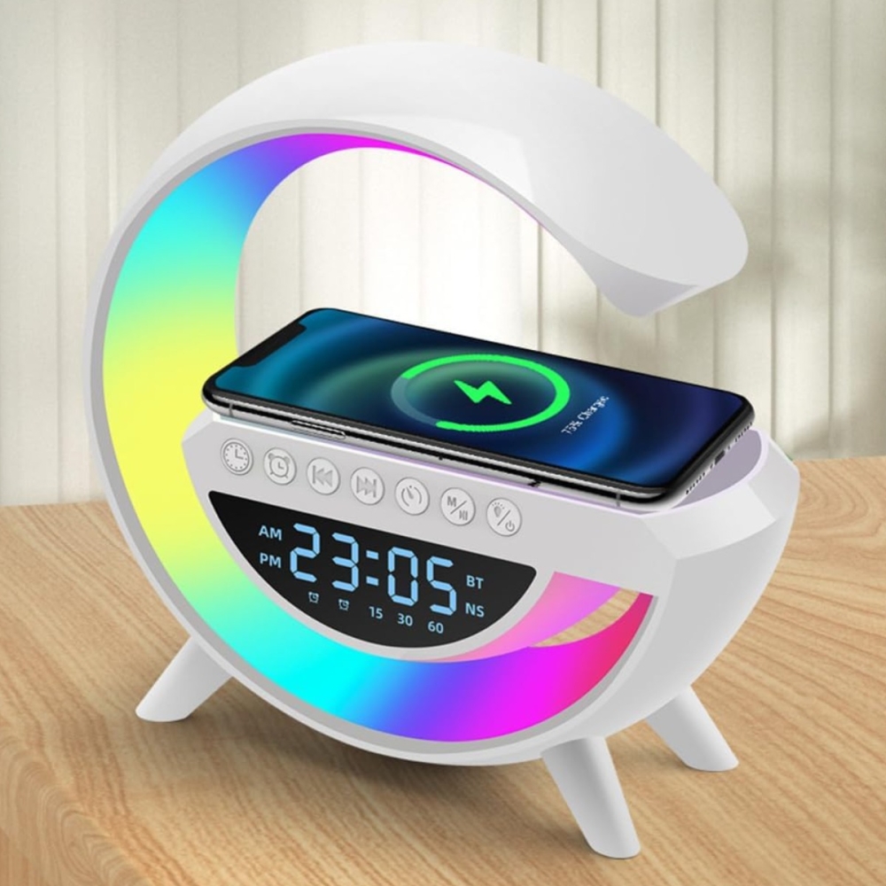 Настільна лампа-нічник G-Smart з бездротовою зарядкою та Bluetooth колонкою (BT-3401)