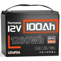 LiFePO4 12V/100Ah Акумулятор Humsienk з BMS для систем резервного живлення