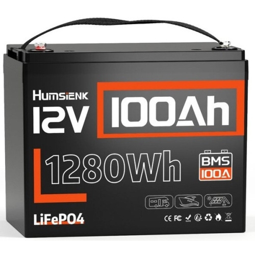 LiFePO4 12V/100Ah Акумулятор Humsienk з BMS для систем резервного живлення
