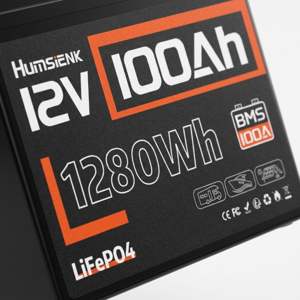 LiFePO4 12V/100Ah Акумулятор Humsienk з BMS для систем резервного живлення