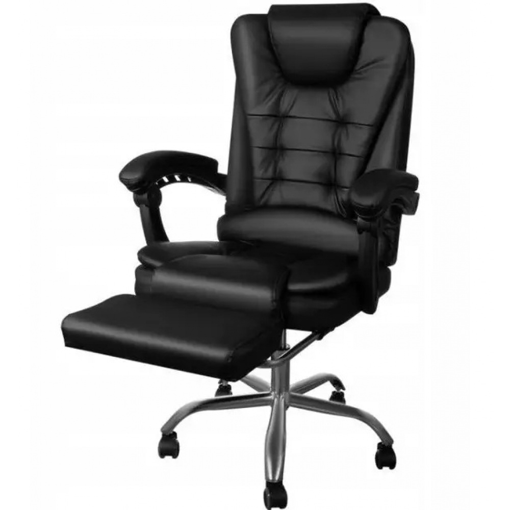 Офісне крісло Boss 23286 Reg, з підніжкою Чорне комп'ютерне крісло