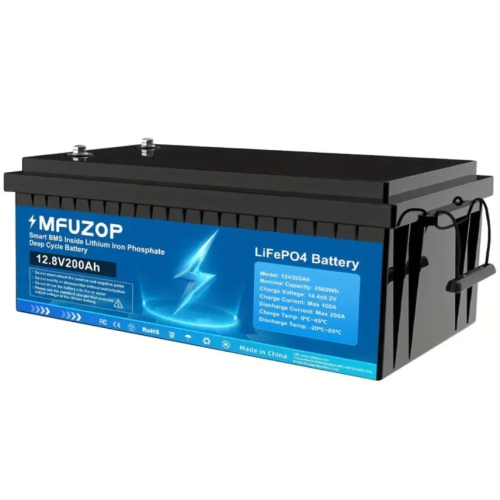 LiFePO4 12V 200Ah акумулятор Datouboss літій-залізо-фосфатний для систем безперебійного живлення будинку