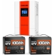 3,6 кВт Комплект резервного живлення Інвертор Powland + 2 акумулятора 12V/100Ah Humsienk з BMS для будинку, квартири