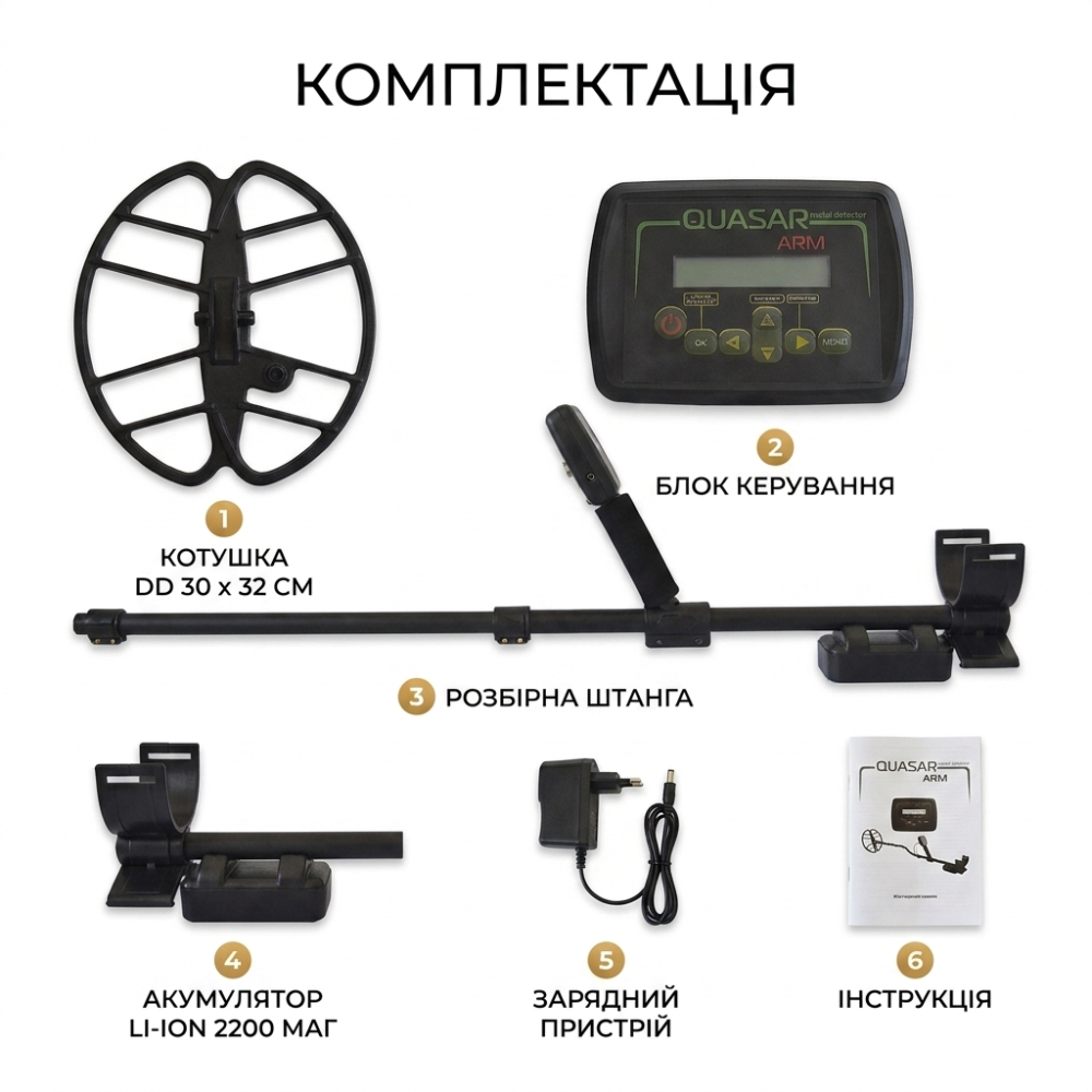 Металошукач Квазар АРМ/Quasar ARM корпус PL2943 глибина 2 м