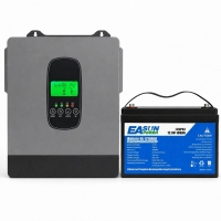 1,28 кВт*год LiFePO4 Комплект резервного живлення інвертор Datouboss 1 кВт + 12V/100Ah акумулятор Easun Power, Уцінка!