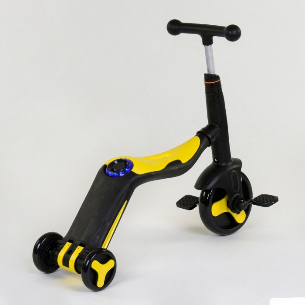 Самокат 3в1 JT 10993 Best Scooter самокат-велобіг-велосипед жовтий