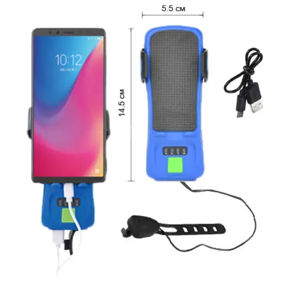 Велосипедний передній ліхтар FY-307 із сонячною панеллю й USB