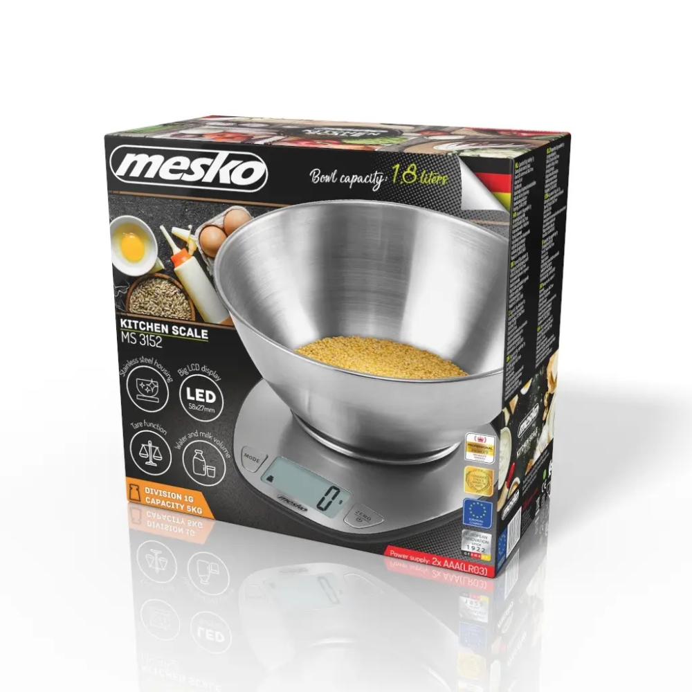 Ваги кухонні з чашею Mesko MS 3152