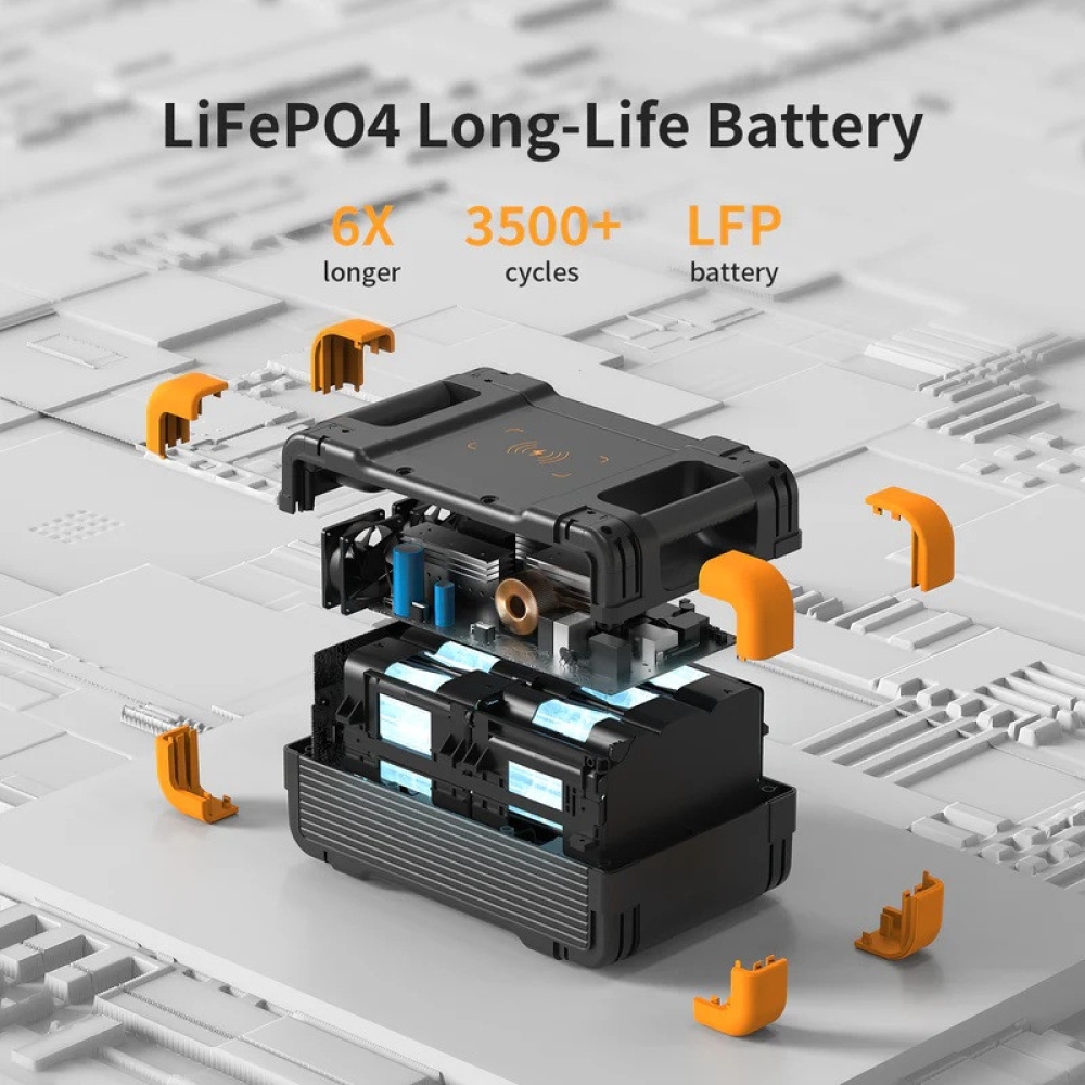 LiFePo4 4000/2400 Вт зарядна станція Pecron мобільний додаток, швидка зарядка, портативна
