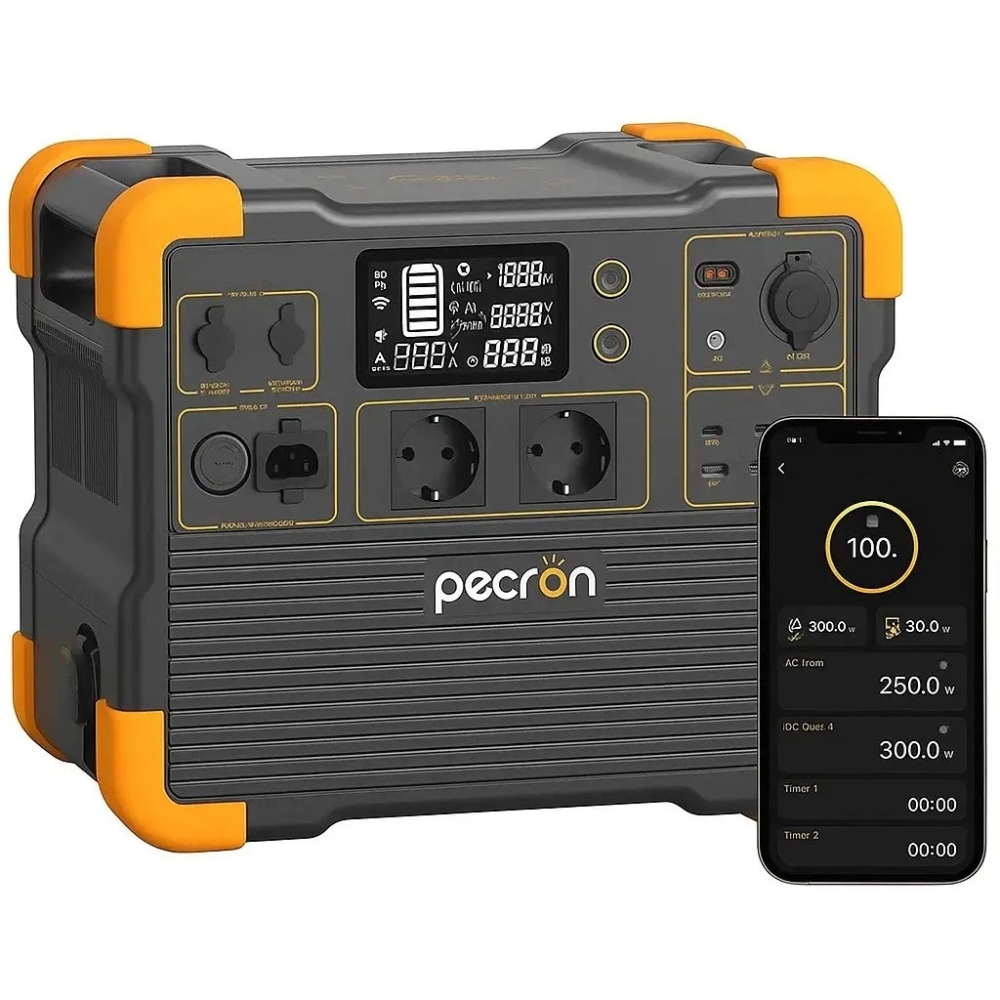 LiFePo4 4000/2400 Вт зарядна станція Pecron мобільний додаток, швидка зарядка, портативна