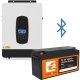 3,8 кВт LiFePO4 Комплект резервного живлення Інвертор Daxtromn SP-4200 + акумулятор 24V 100Ah Lithtech з Bluetooth