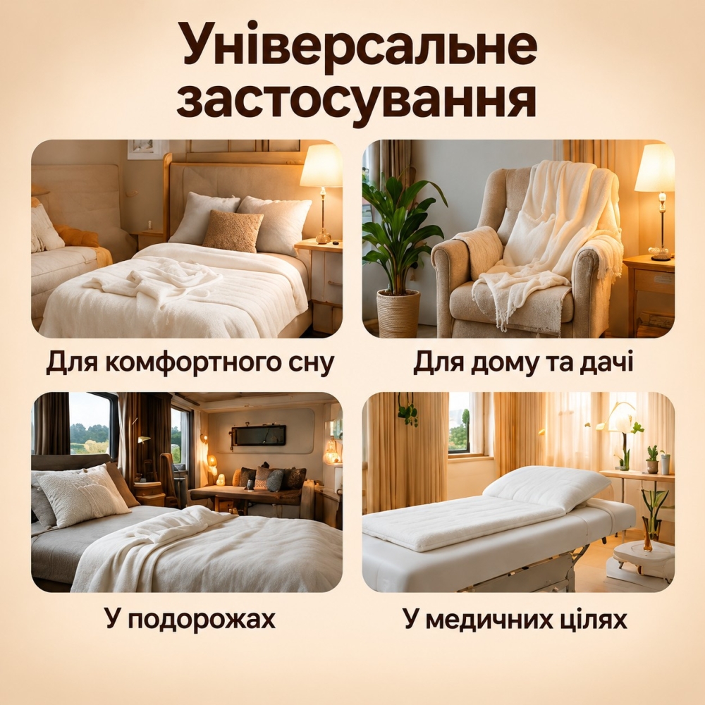 Двоспальне електропростирадло 150х180 см Electric Blanket / Безпечна електроковдра з регулятором тепла