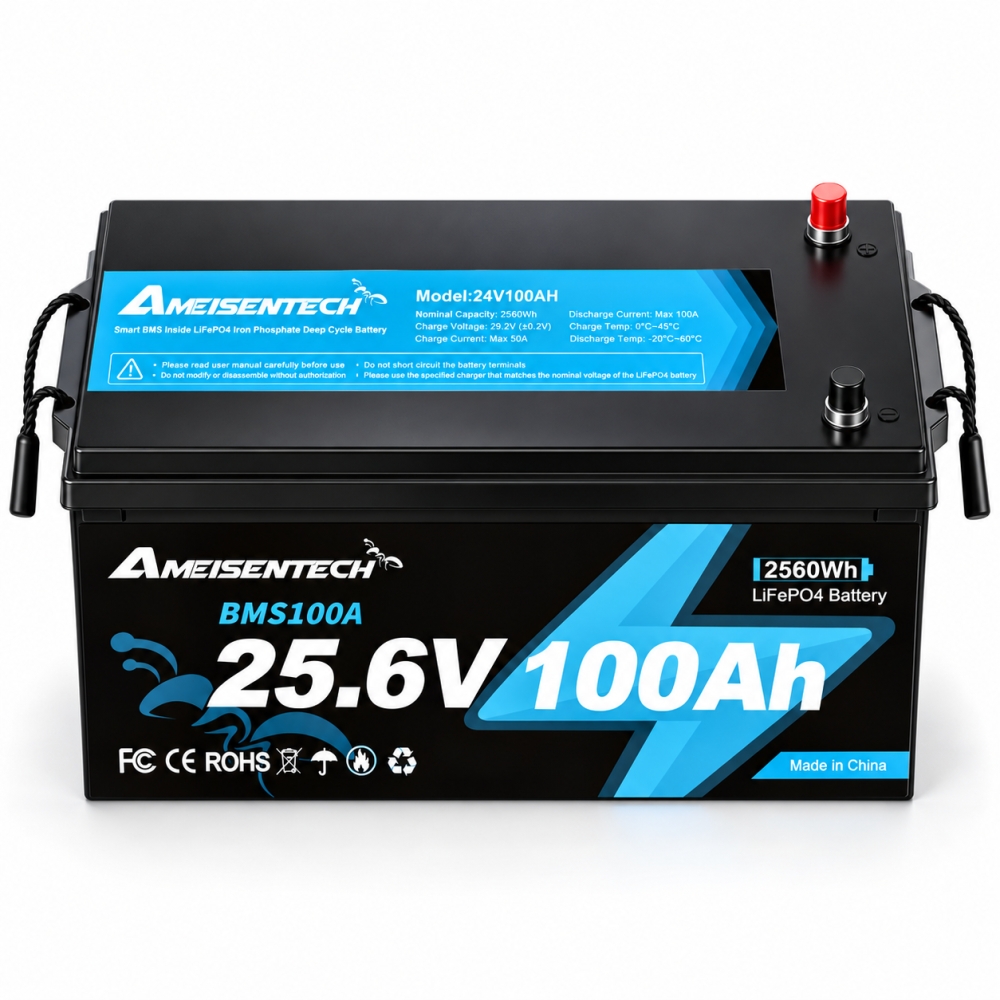 4.2 кВт LiFePO4 Комплект резервного живлення Інвертор Anenji WiFi 24 В + акумулятора 25.6V 100Ah Ameisentech