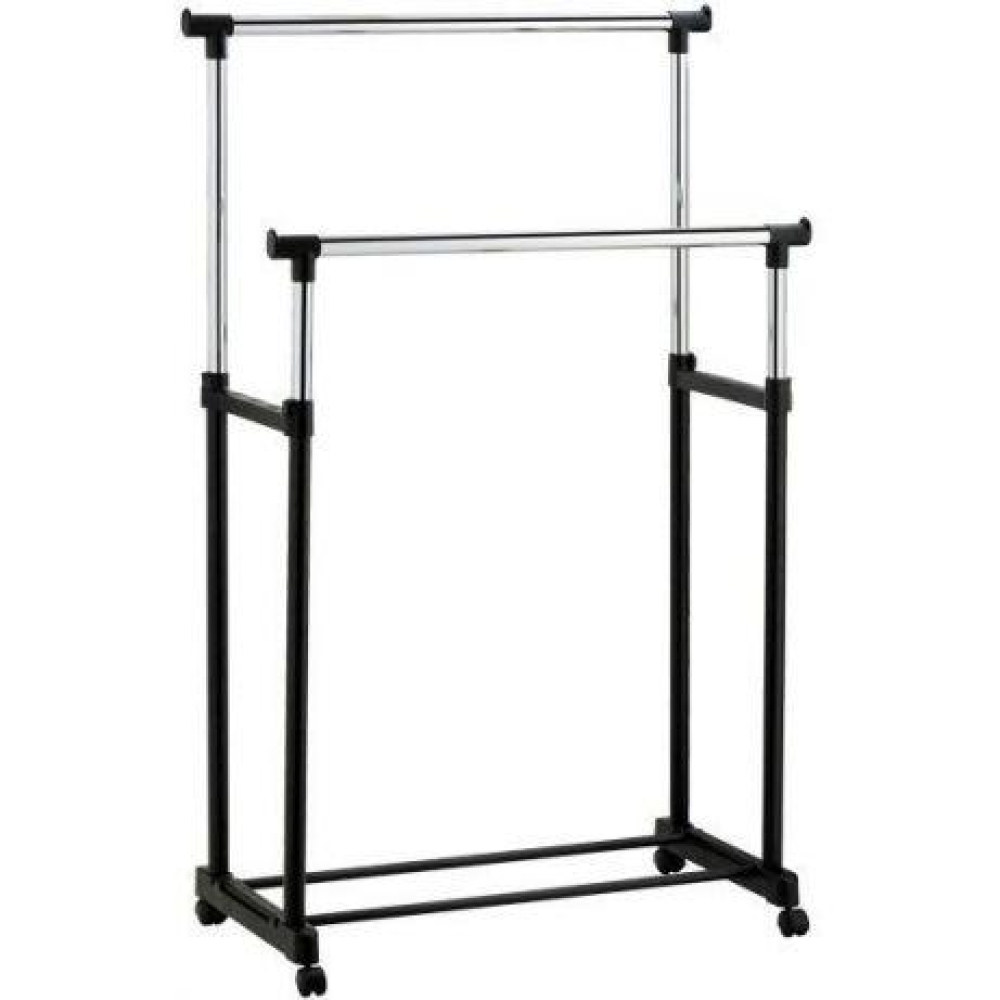 Телескопічна стійка-вішалка для одягу і взуття Double Pole Clothes Horse 340 LR