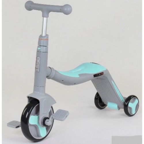 Самокат 3в1 JT 20255 Best Scooter самокат-велобіг-велосипед бірюзовий