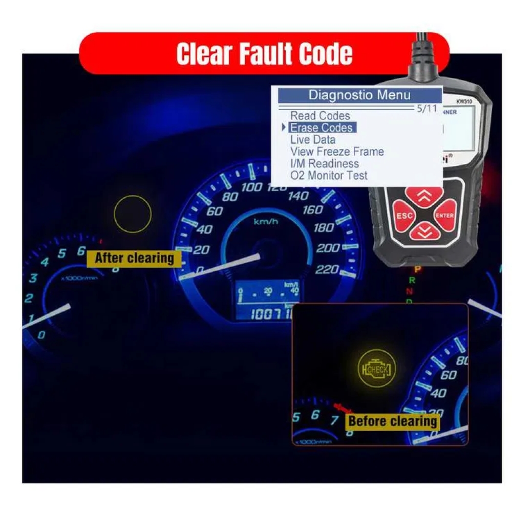 Автосканер Konnwei KW310 obd2 діагностика авто