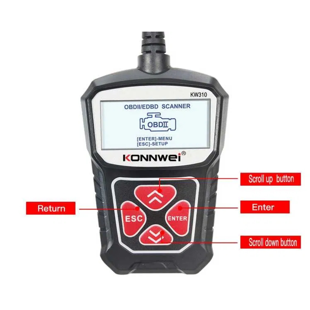 Автосканер Konnwei KW310 obd2 діагностика авто