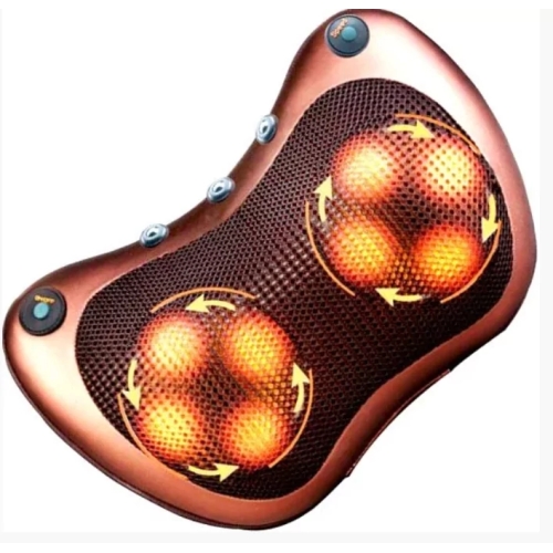 Портативний роликовий масажер подушка в авто та для дому Car Home Massager Pillow 8028 на 8 роликів