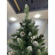 Срібляста ялинка ПВХ з шишками 1,5 м