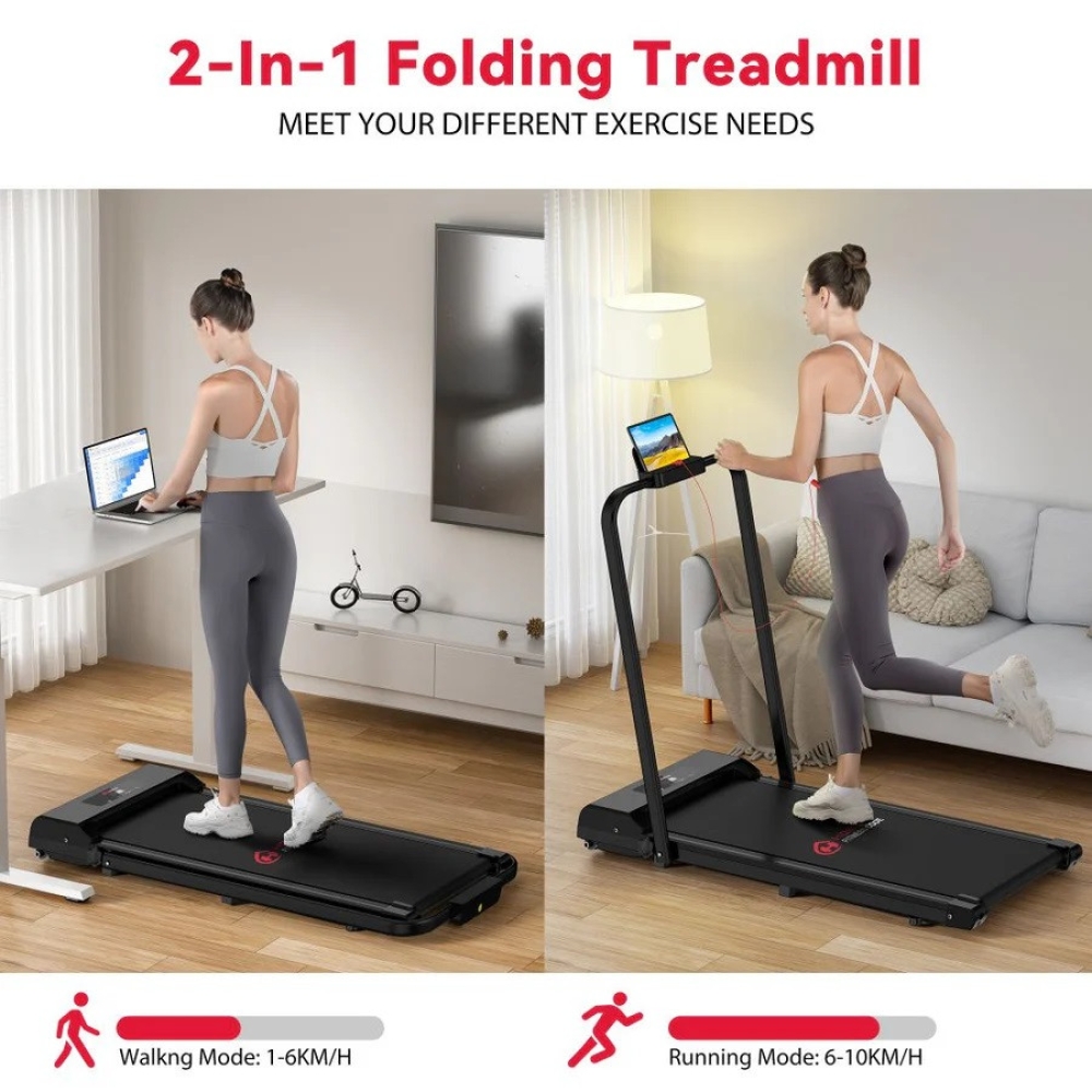 Бігова доріжка складна з дугою Treadmill C1 Чорна, до 90 кг Уцінка