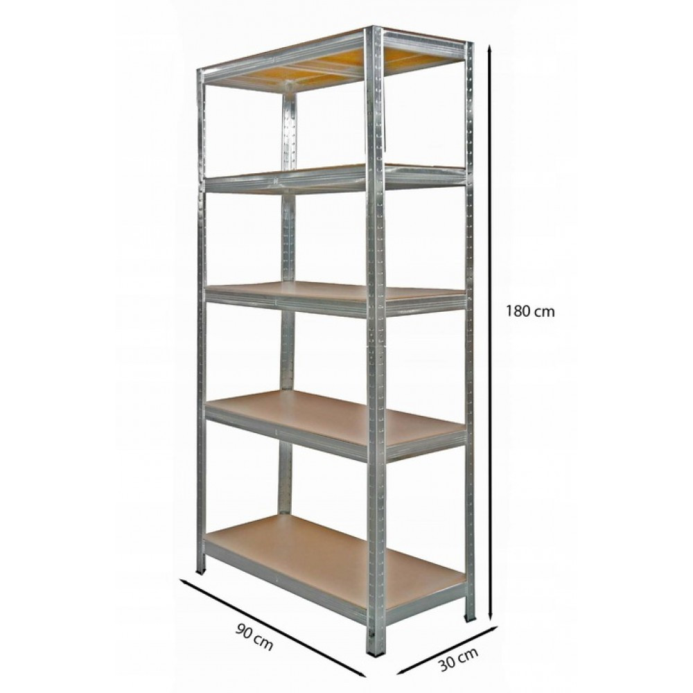 Стелаж металевий 180x90x30 см Ekspand 5 полиць, навантаження до 750 кг