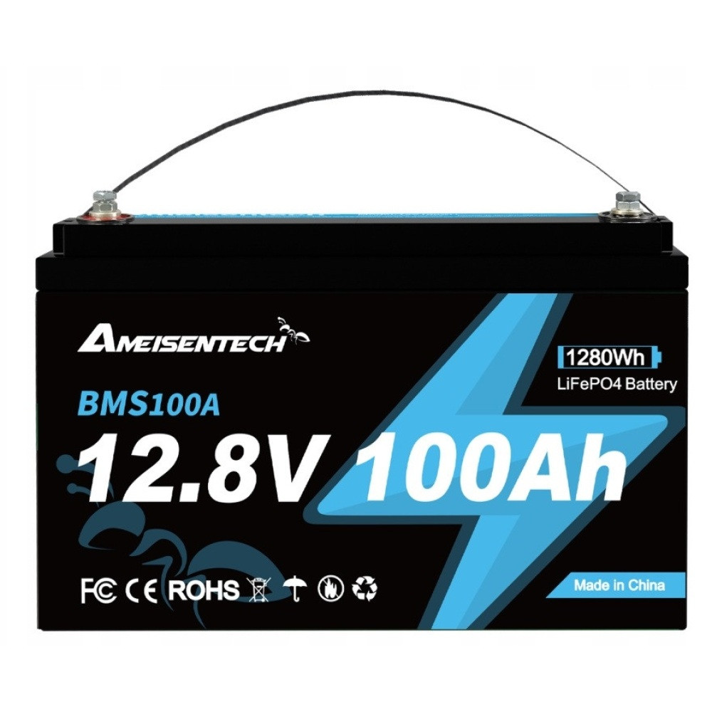 4,2 кВт LiFePO4 Комплект резервного живлення Інвертор Anenji WiFi + 2 акумулятора 12V 100Ah Ameisentech для квартири, будинку