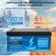 LiFePO4 12V 200Ah Акумулятор MFUZOP 2560Wh Smart BMS 200A
