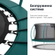 Батут WellActive 374 см до 150 кг з внутрішньою сіткою та драбинкою стрибковий Бірюзовий