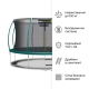 Батут WellActive 374 см до 150 кг з внутрішньою сіткою та драбинкою стрибковий Бірюзовий