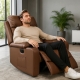 Крісло реклайнер SOFA SOF01 Коричневе екошкіра – розкладне крісло для домашнього кінотеатру