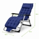 Садове пляжне крісло Ideal Garden Premium з матрацом та подушкою, до 125 кг, синє, шезлонг для саду та тераси