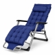 Садове пляжне крісло Ideal Garden Premium з матрацом та подушкою, до 125 кг, синє, шезлонг для саду та тераси