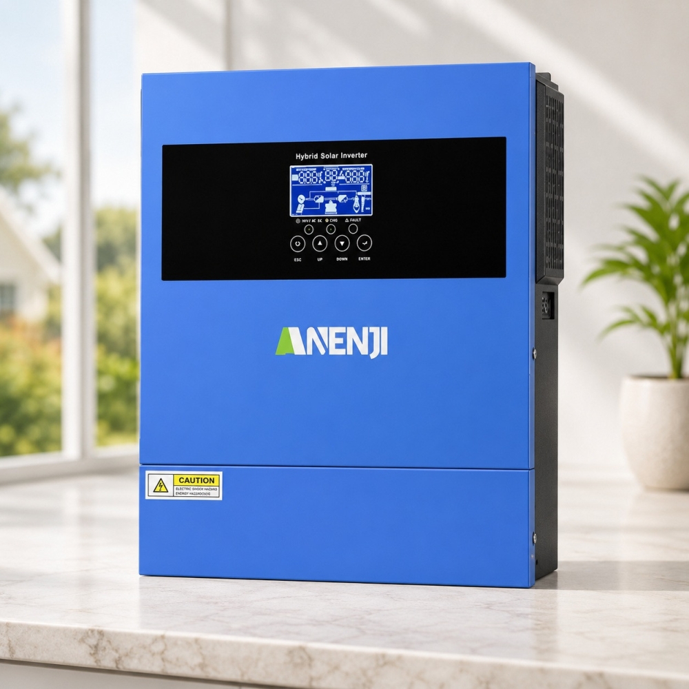 4.2 кВт LiFePO4 Комплект резервного живлення Інвертор Anenji WiFi 24 В + 2 акумулятора 12V 100Ah Foursun