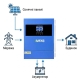 4,2 кВт LiFePO4 Комплект резервного живлення Інвертор Anenji WiFi + 2 акумулятора 12V 100Ah Easun Power для квартири, будинку