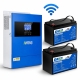 4,2 кВт LiFePO4 Комплект резервного живлення Інвертор Anenji WiFi + 2 акумулятора 12V 100Ah Easun Power для квартири, будинку