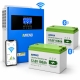 4,2 кВт LiFePO4 Комплект резервного живлення Інвертор Anenji WiFi + 2 акумулятора 12V 100Ah Bluetooth для квартири, будинку