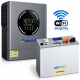 11 кВт LiFePO4 Комплект інвертор Aninerel, Wi-Fi Produced by Anenji + акумулятор GENFORCE 51.2V 100Ah, Smart BMS, настінний