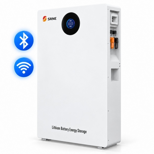 LiFePO4 51,2V/100Ah SRNE Wi-Fi та Bluetooth, 5,12 кВт·год із BMS, SR-SE05B для резервного живлення будинку, квартири