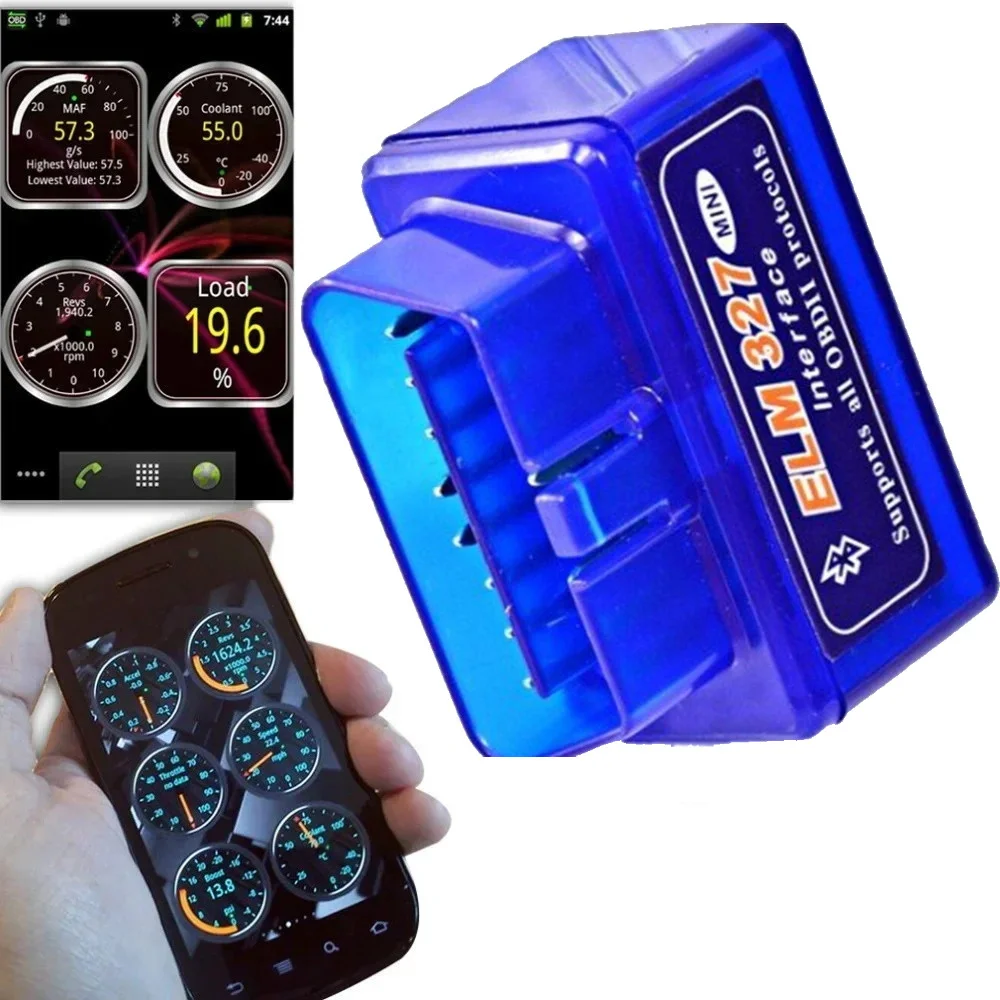 Міні діагностичний OBD2 автосканер Bluetooth, 2.1