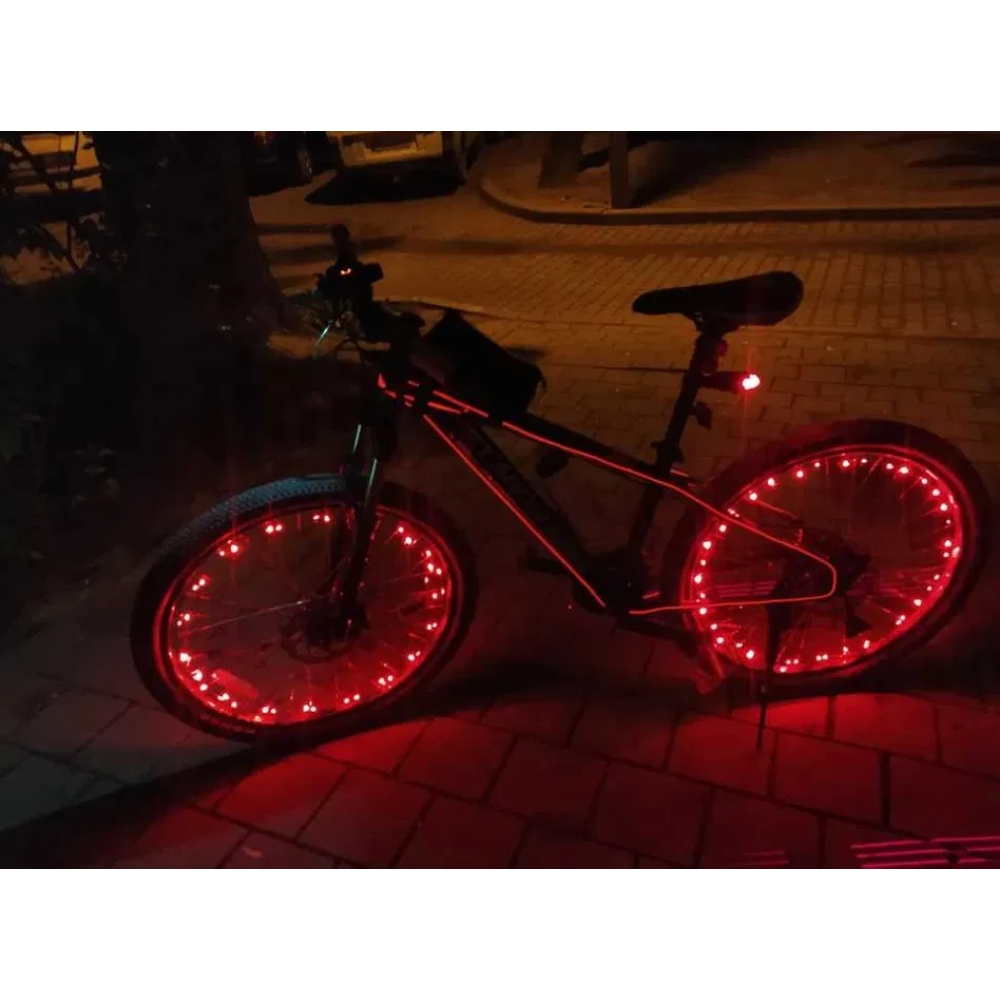 Підсвічування колеса вело/мото спиць 20 шт LED 2.2 м