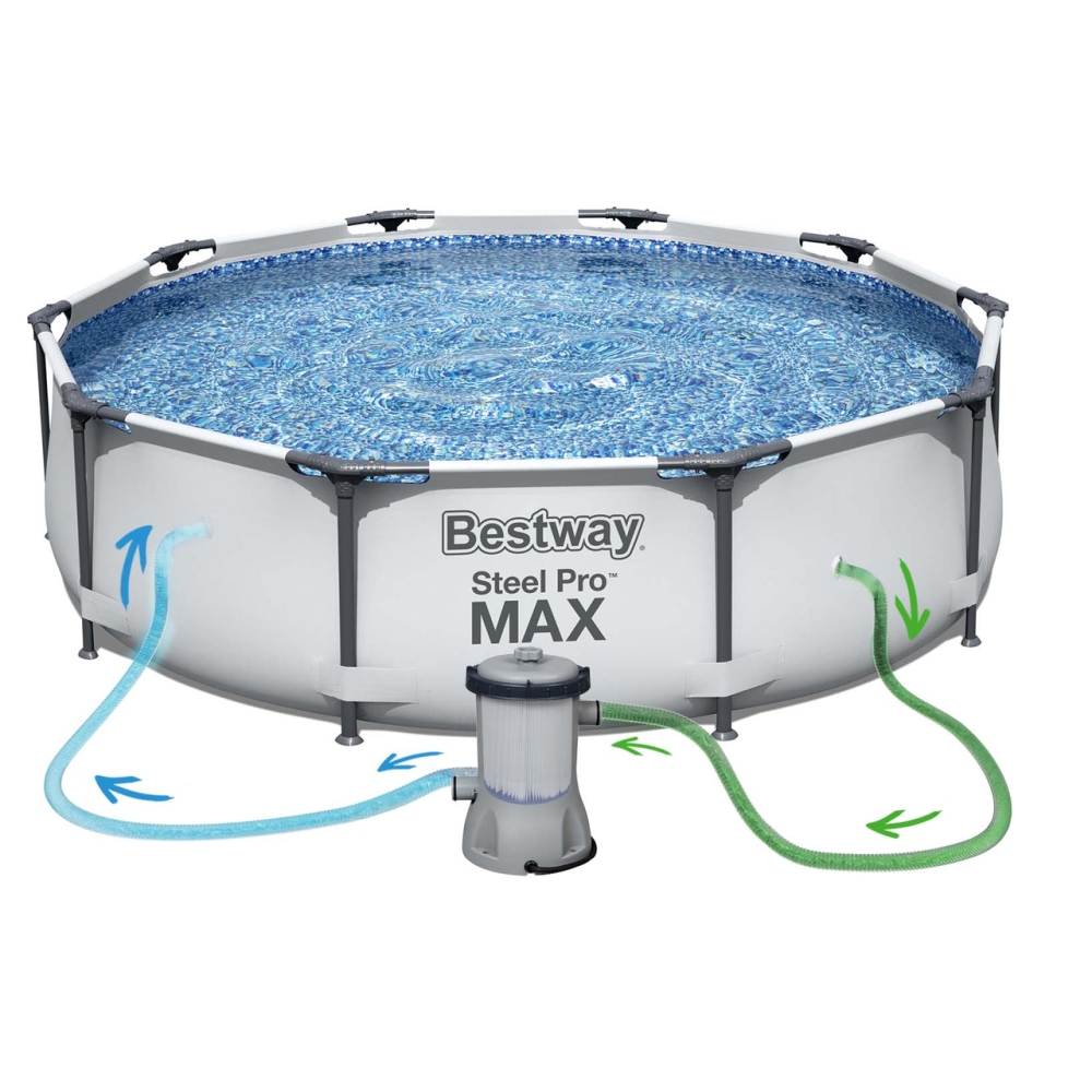 Каркасний басейн 305х76 см з фільтр-насосом Bestway Steel Pro MAX 56408