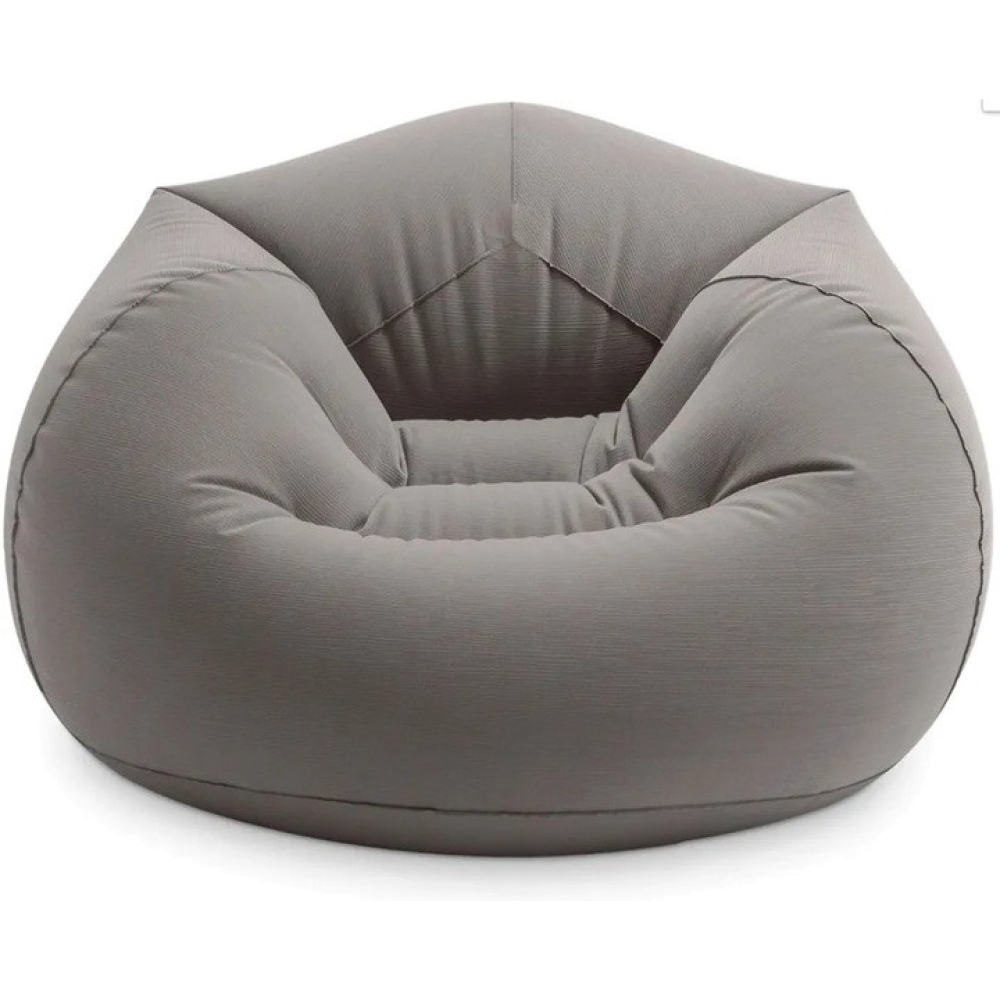 Крісло надувне Intex 68579 Beanless Bag Chair 107х104х69 см Сіре