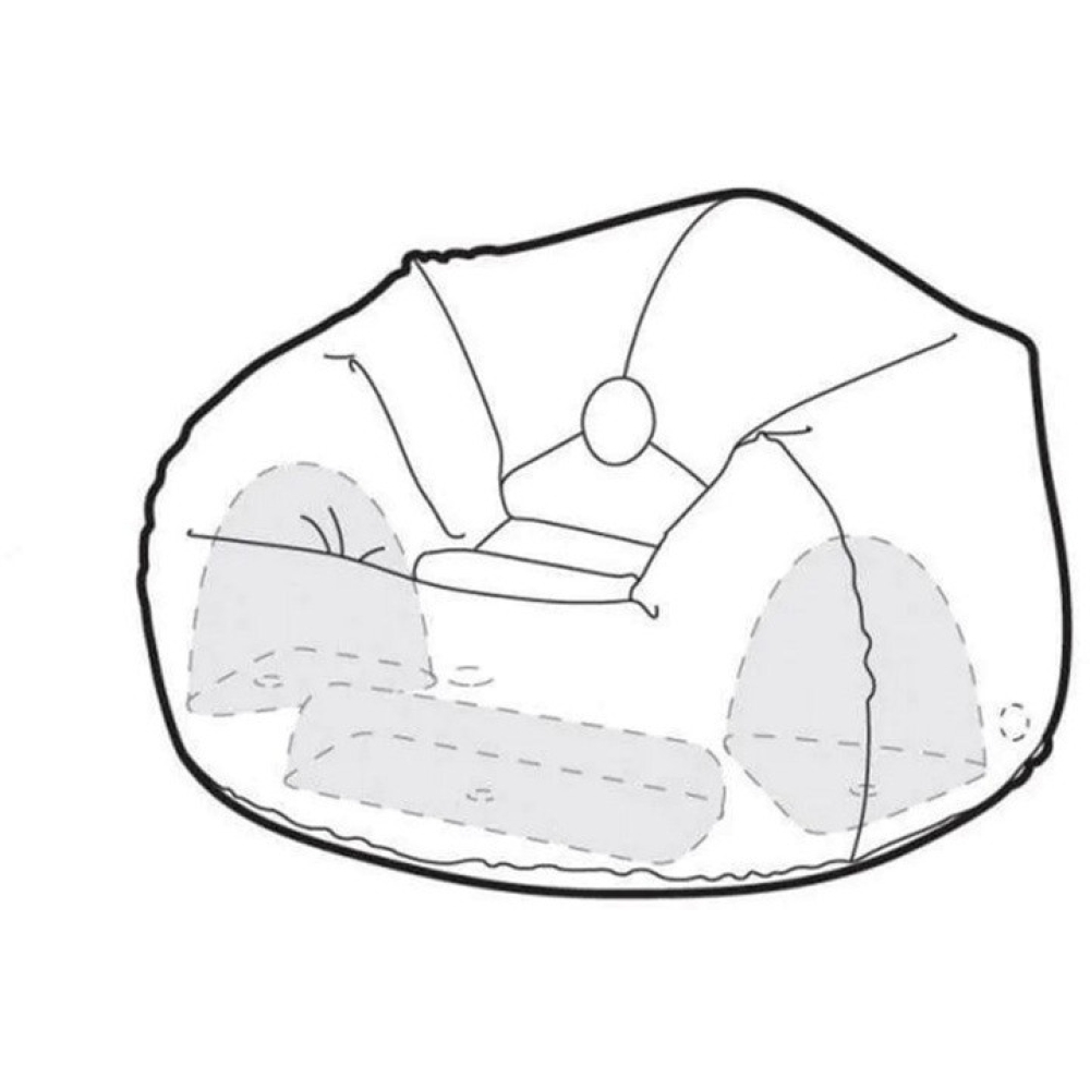 Крісло надувне Intex 68579 Beanless Bag Chair 107х104х69 см Сіре