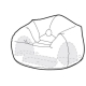 Крісло надувне Intex 68579 Beanless Bag Chair 107х104х69 см Сіре