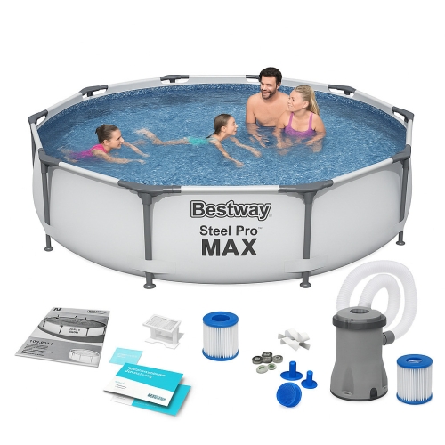 Каркасний басейн Bestway 56406 Steel Pro MAX, розмір 305 x 76 см