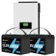 3.2 кВа LiFePO4 Комплект резервного живлення інвертор Daxtromn + 2 акумулятора Ameisentech 12V 100Ah, BMS для квартири, будинку